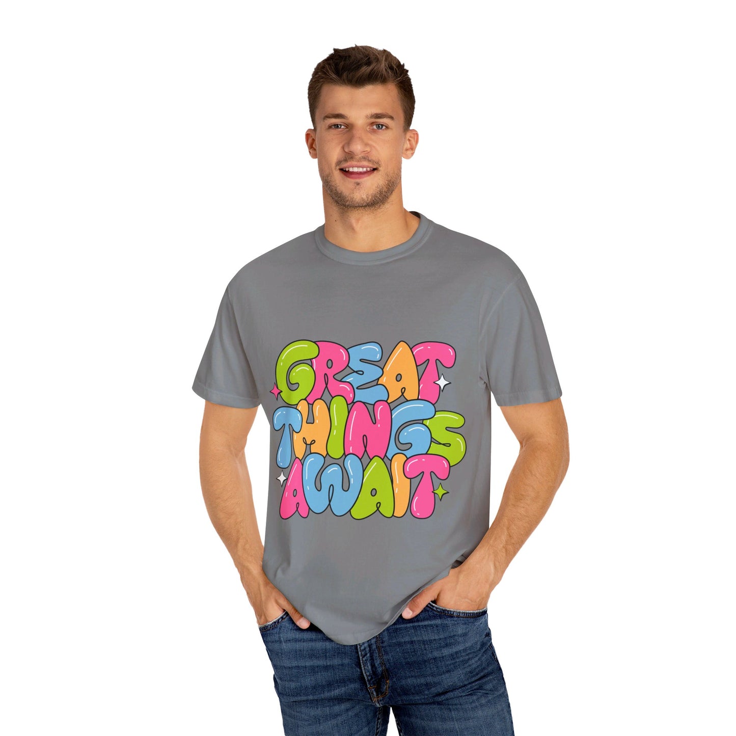 Great Things Await - Garment-Dyed T-shirt