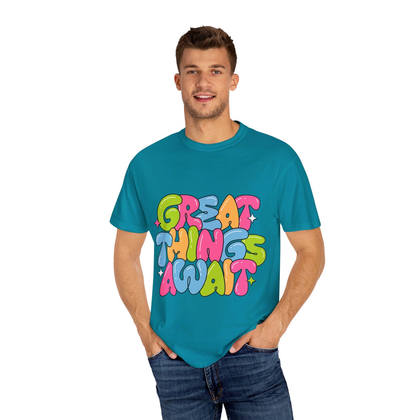 Great Things Await - Garment-Dyed T-shirt