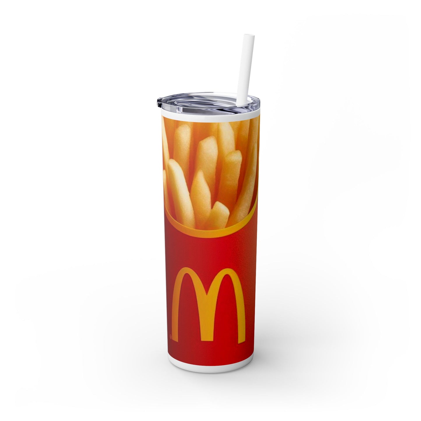 French Fries MD Design - Skinny Tumbler with Straw, 20oz