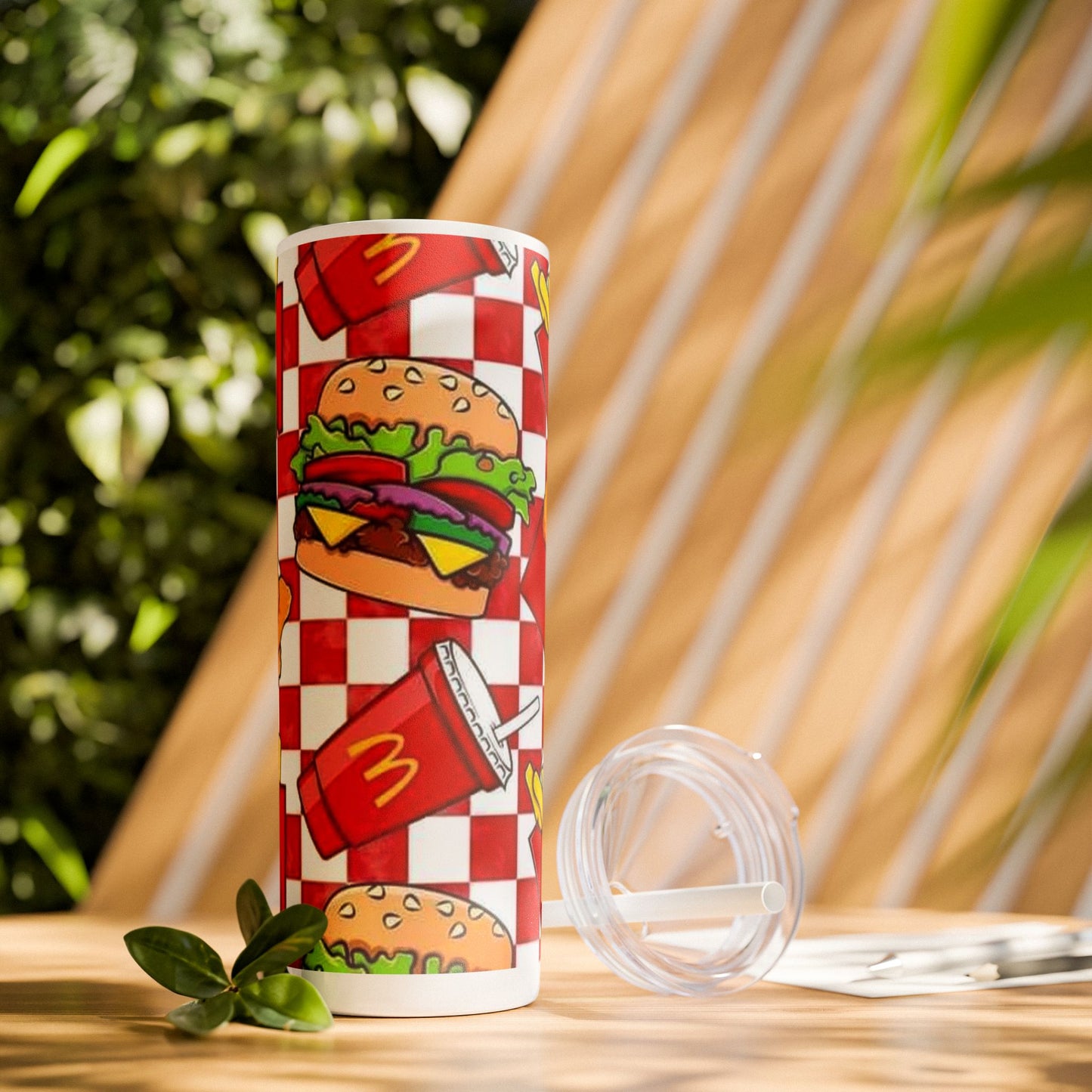 MCD Skinny Tumbler with Straw, 20oz