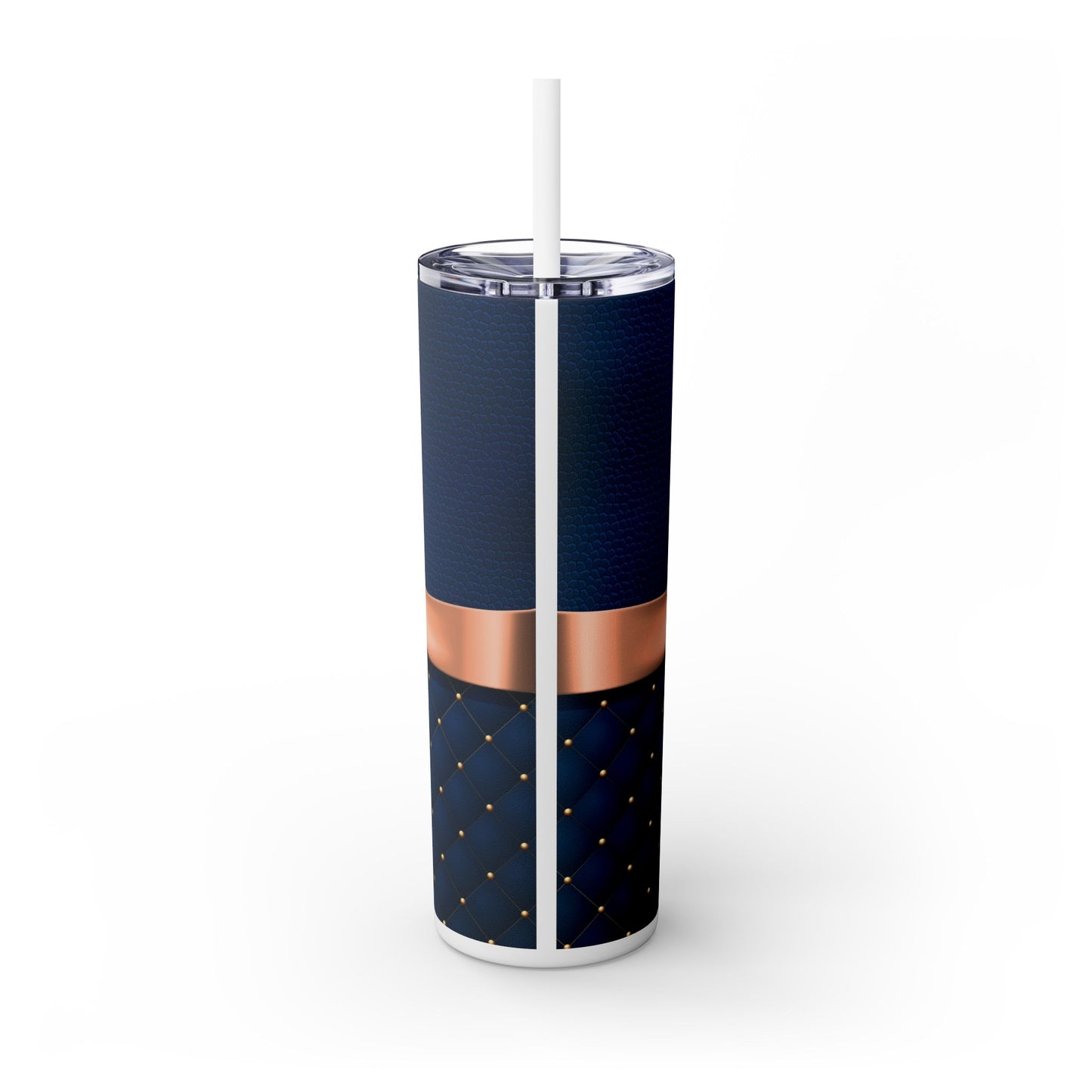 MK Blue Bag Design - Skinny Tumbler with Straw, 20oz