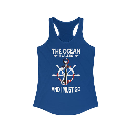 Women's The Ocean is Calling Racerback Tank