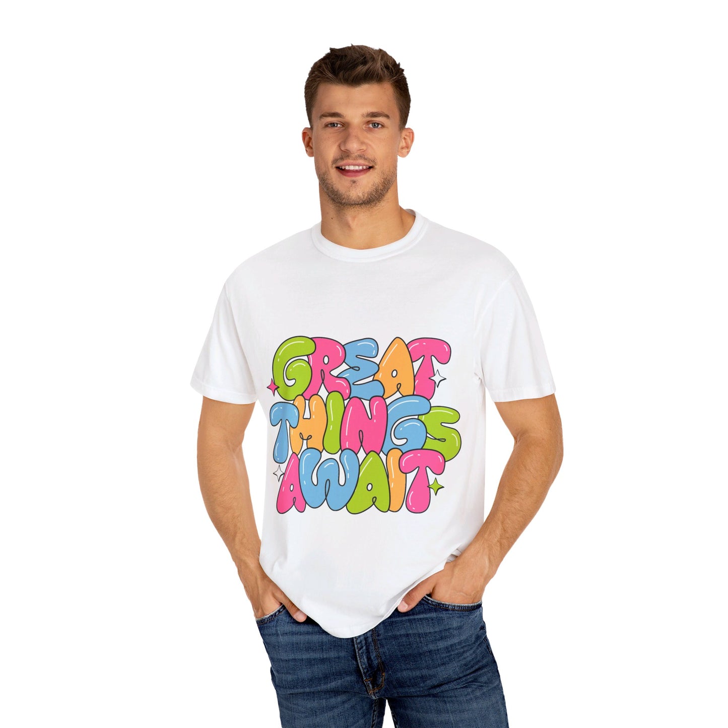 Great Things Await - Garment-Dyed T-shirt