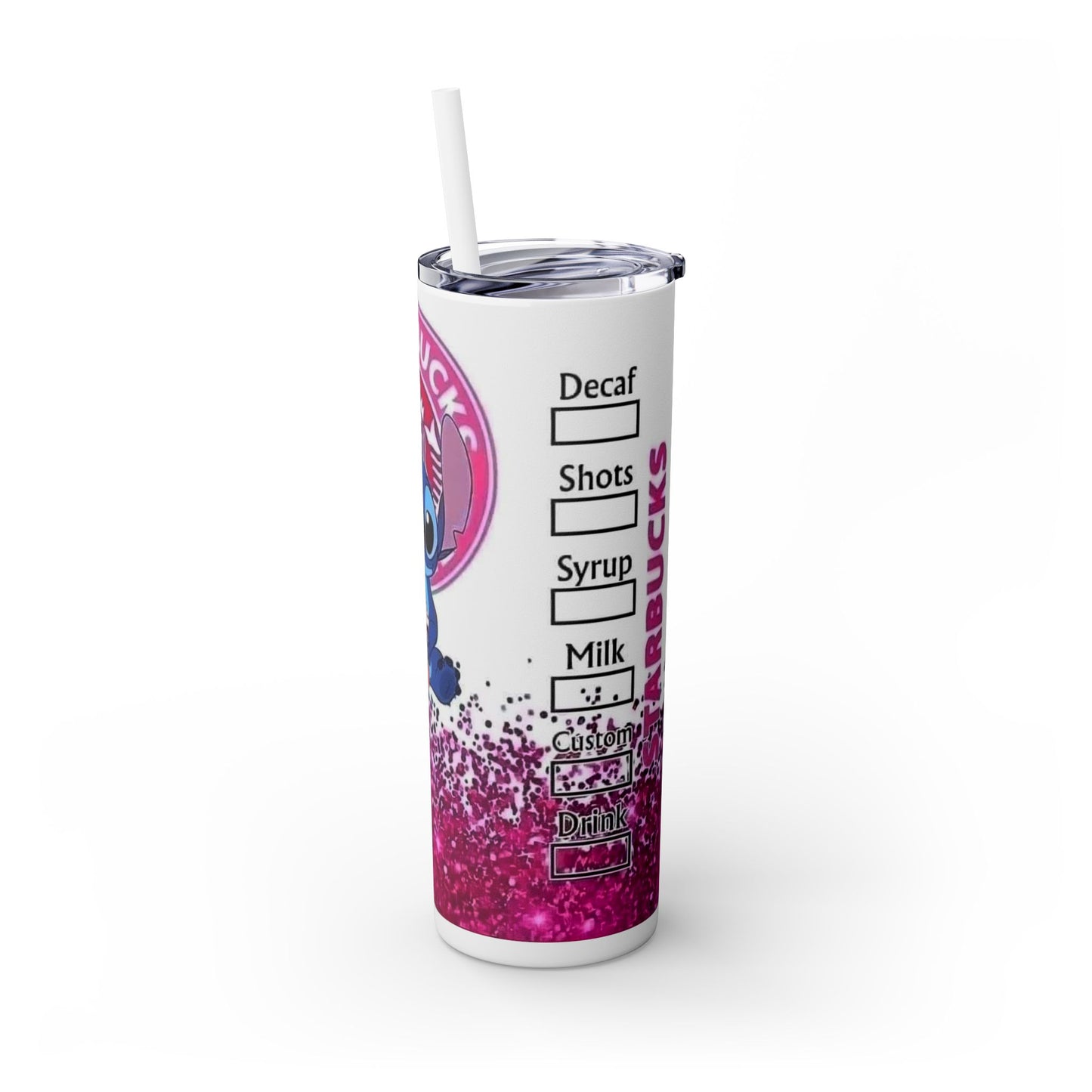 Stich Skinny Tumbler with Straw, 20oz