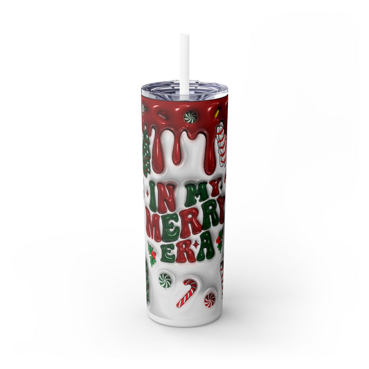 In My Merry Era- Skinny Tumbler with Straw, 20oz