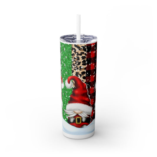 Gnome Skinny Tumbler with Straw, 20oz