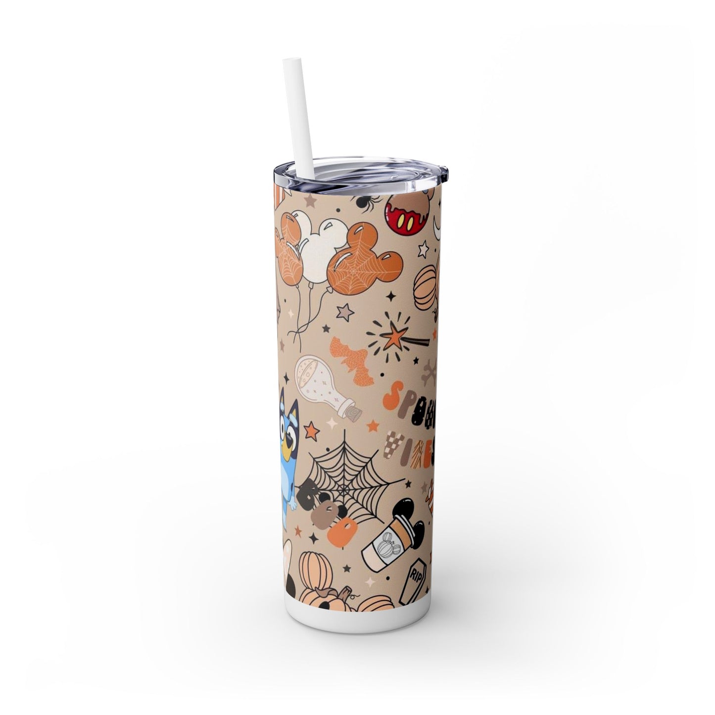 Spoke Vibes Halloween - Skinny Tumbler with Straw, 20oz